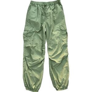 ART CLASS GIRLS Green Cargo Nylon Joggers XL/14 NWOT